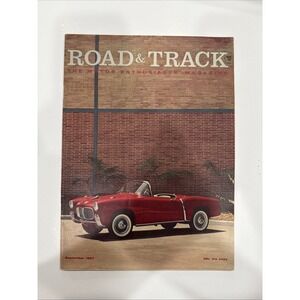 Road & Track Magazine (Sept 1957) – Garage Decor • Airbnb • Vrbo